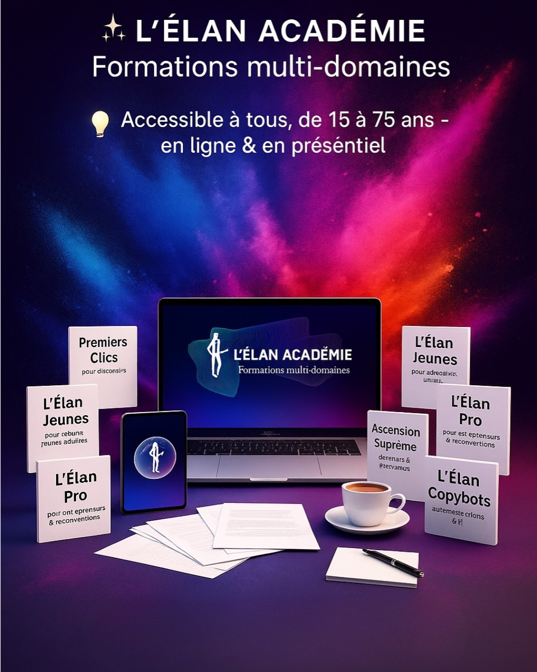 Mockup L'Élan Académie